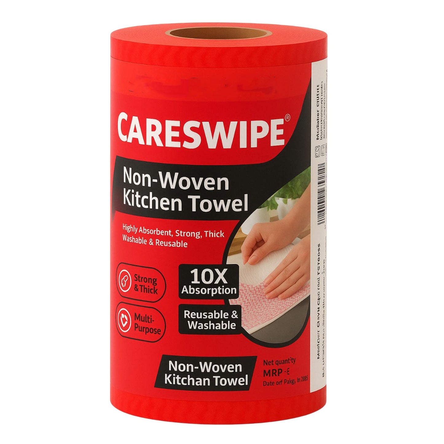 Careswipe Non-Woven Kitchen Towel Roll Pack of 20