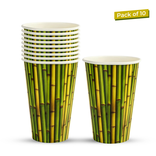Careswipe Bamboo Design Paper Cups 450 ML– Pack of 100
