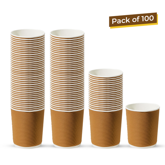 Brown Kraft Paper Cups – Pack of 100