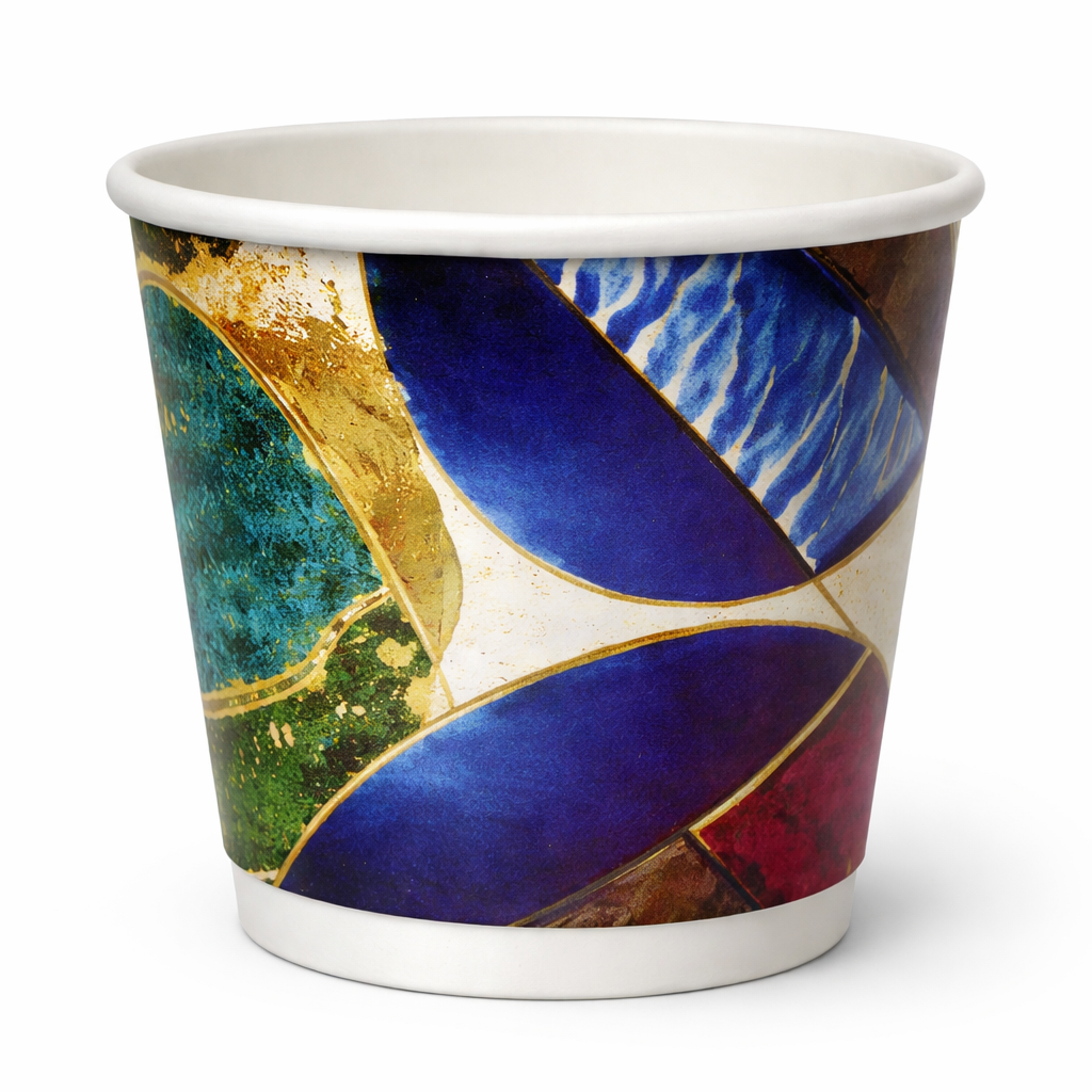 Carespwipe Singlewall Printed Paper Cups (250ml) 25pcs in 1 Master Box 72 Per Carton Total 1800 Pcs