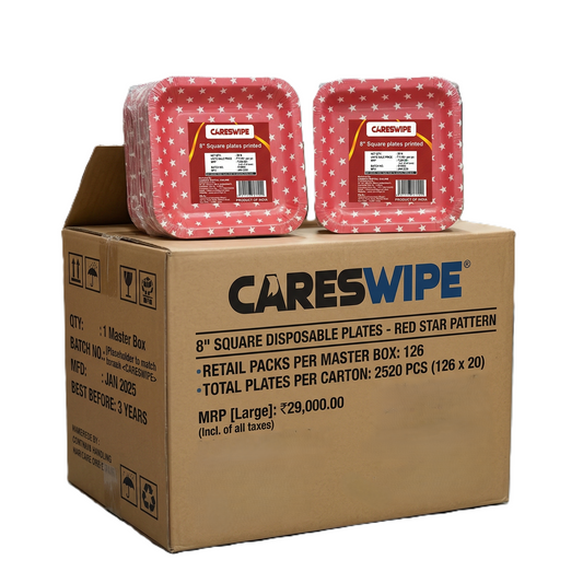 Carespwipe Singlewall Printed Paper Cups (250ml) 25pcs in 1 Master Box 72 Per Carton Total 1800 Pcs