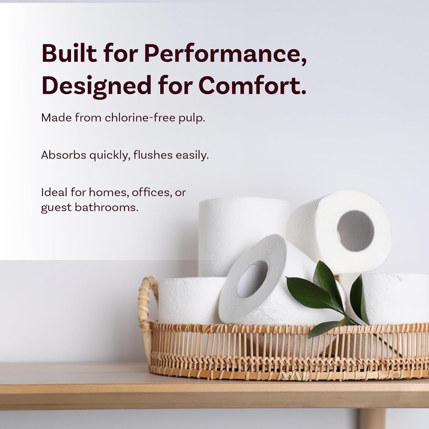 Careswipe 2Ply Toilet Tissue Paper Roll 6 Roll Per Packet 20 Packet in 1 Carton Box- Direct Supply for Hotels, Office, Retail, Bulk Wholesale Supply